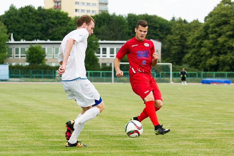 Fotbalisté 1. FC Viktorie Přerov v přípravném zápase s FK Bystřice pod Hostýnem.