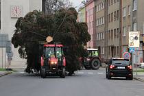 Cesta vánočního stromu na přerovské náměstí