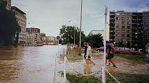Voda napáchala v červenci 1997 v Přerově značné škody