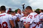 Přerovští Mamuti ve finále 2. ligy amerického fotbalu porazili Prague Black Panthers 35:0 a slavili titul.