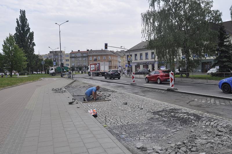 Uzavírka části Kojetínské ulice v Přerově