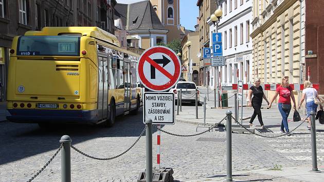 Uzavírka Kainarovy ulice v Přerově