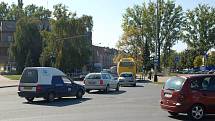 Rozhraní ulic Velké Novosady a Komenského v Přerově
