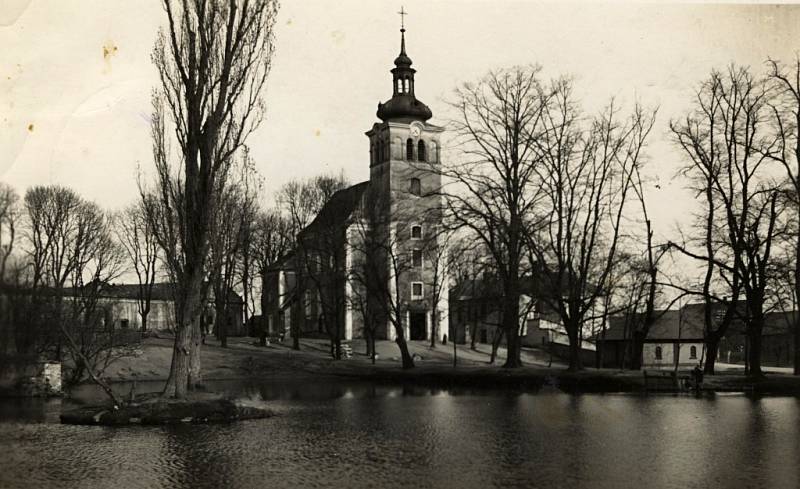 Pohlednice Rokytnice u rybníka 1935