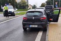 Srážka tří aut na ulici Velká Dlážka v Přerově, 14. 9. 2022