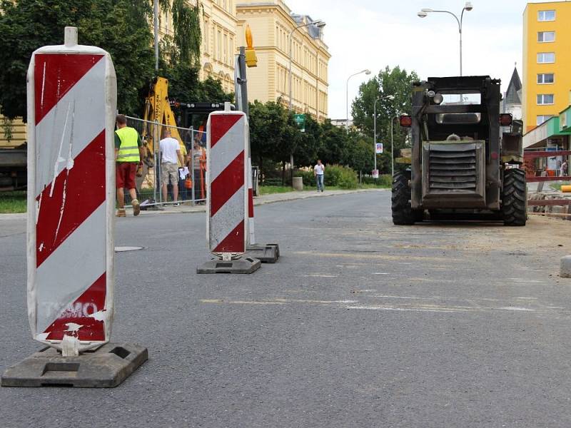 Výkopy v Palackého ulici