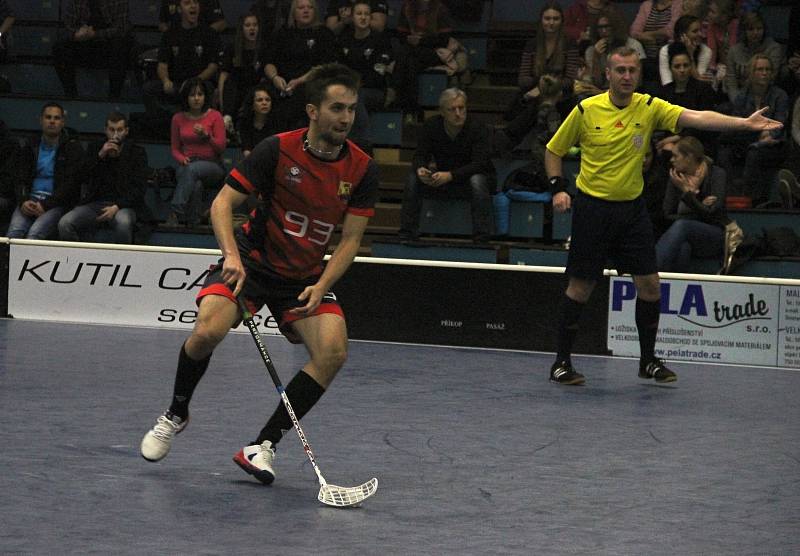 Florbalisté FBC Přerov v derby proti FBC Hranice.