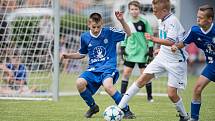 Žákovský memoriál v Želatovicích. SK Sigma Olomouc (v modrém) - FC Baník Ostrava