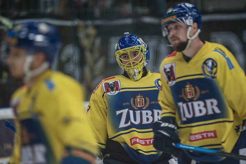 Hokejové derby mezi HC Zubr Přerov a LHK Jestřábi Prostějov v září 2023. Michal Postava