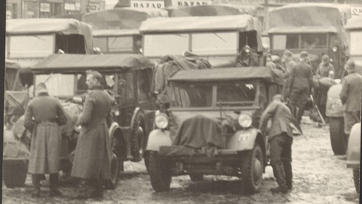 Německé vojsko 15. března 1939 v Přerově.