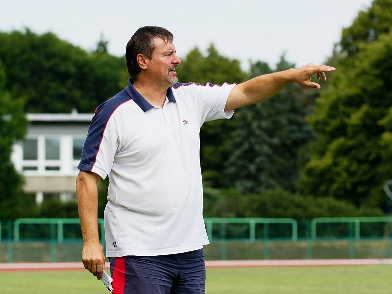 Fotbalisté 1. FC Viktorie Přerov v přípravném zápase s FK Bystřice pod Hostýnem.