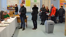 Prezidentské volby na ZŠ Velká Dlážka v Přerově, 13. ledna 2023