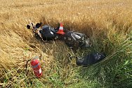 Nehoda motorkáře mezi Kojetínem a Chropyní, 2. července 2023