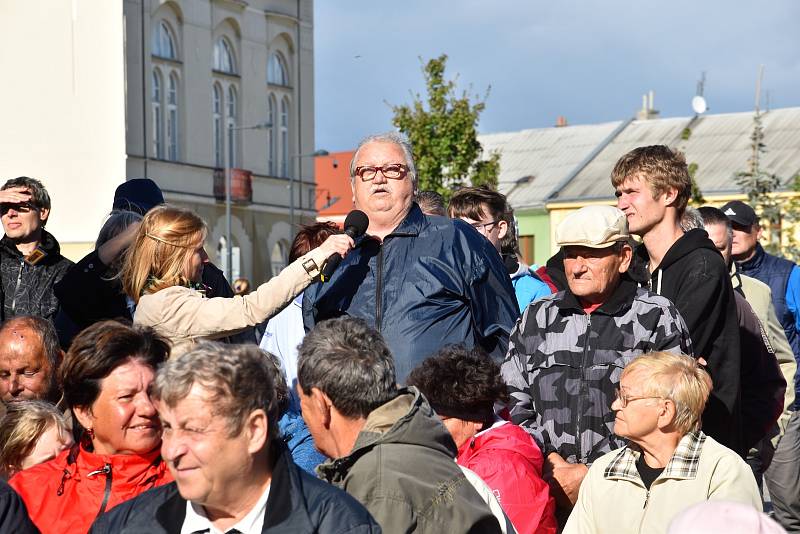 Prezident Miloš Zeman na návštěvě Kojetína - setkání s občany