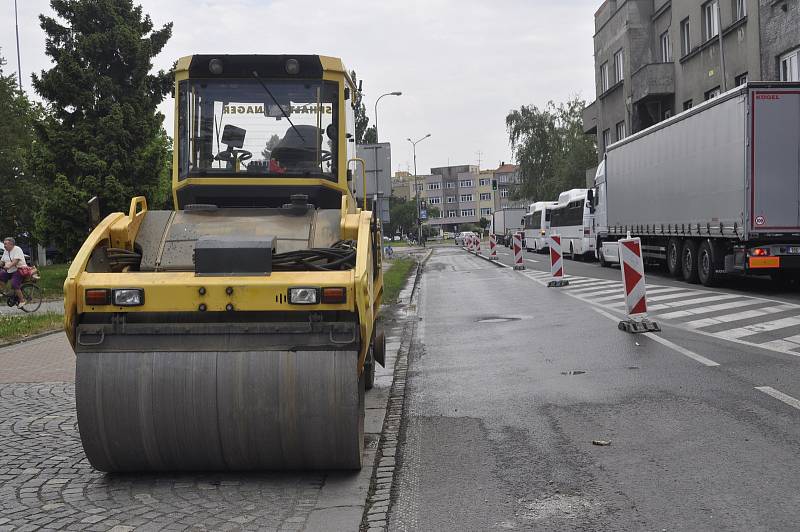 Uzavírka části Kojetínské ulice v Přerově