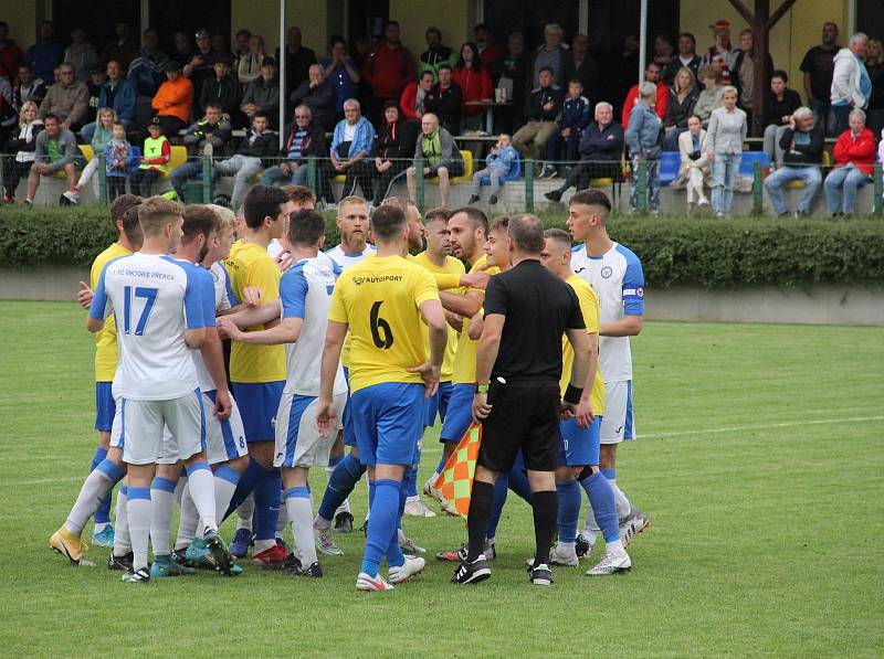 Fotbalová bitva o Přerov mezi FK Kozlovice a 1. FC Viktorie Přerov