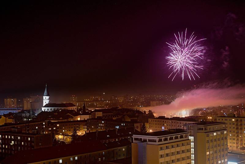 Novoroční ohňostroj v Přerově - 1. 1. 2020