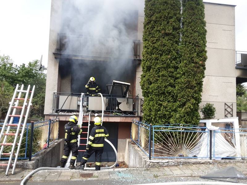 Požár domu v Lipníku nad Bečvou, 13. 5. 2022