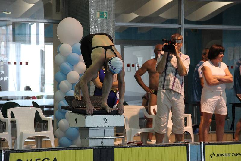 Mezinárodní mistrovství České republiky v plavání kategorie masters v Přerově. Sandra Kazíková