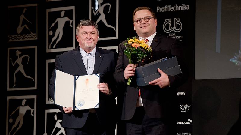 Vyhlášení Sportovce Olomouckého kraje za rok 2019 v Městském domě v Přerově.  Tomáš Jurka, nejlepší trenér