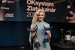 Kateřina Siniaková na vyhlášení jubilejního 30. ročníku tenisové ankety Zlatý kanár v Přerově.