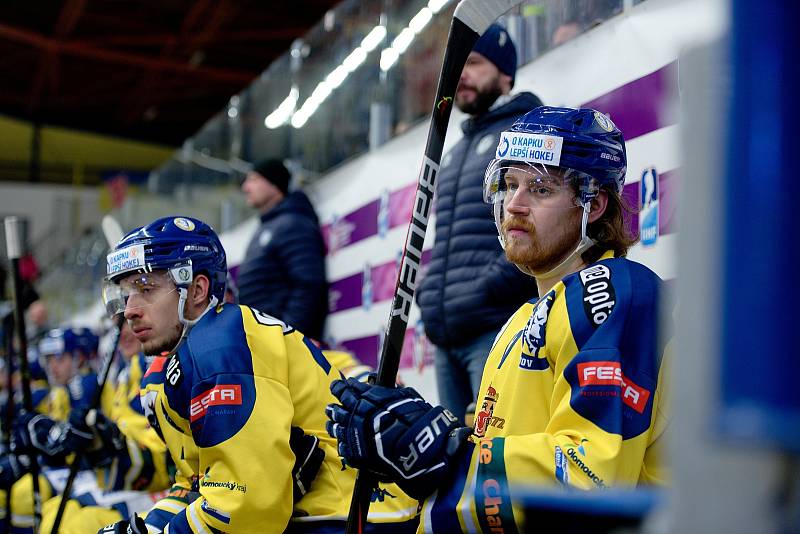 Hokejisté Přerova doma přehráli Chomutov 3:1. Darek Hejcman (vlevo) a Radek Číp