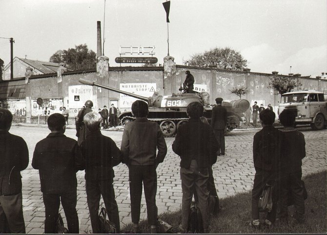 Okupace v srpnu 1968 v ulicích Přerova.