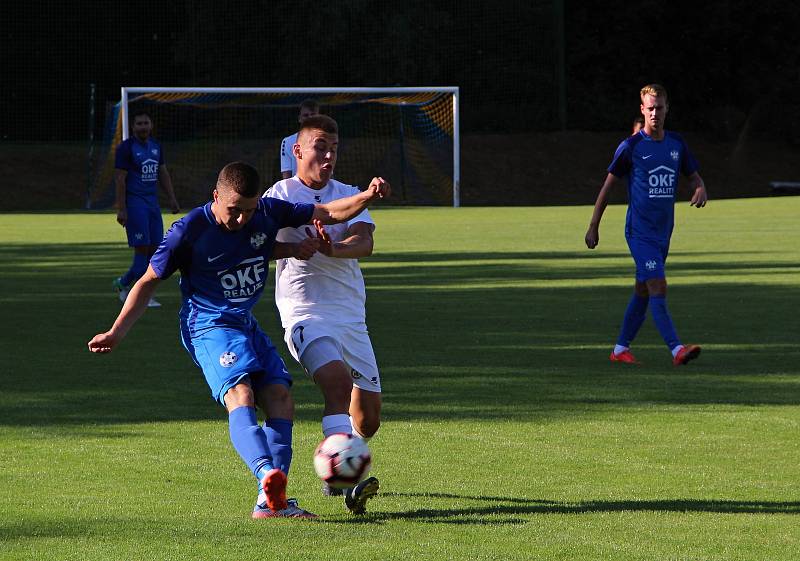 Přípravné utkání mezi FK Kozlovice a MFK Vyškov.