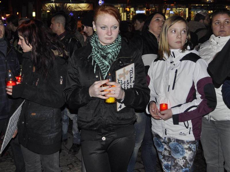 Protestní pochod za zemřelého mladíka v Přerově