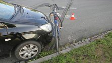 Řidička hyundaie srazila v Přerově cyklistu,. 3.8. 2021