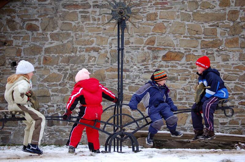 Novoroční výšlap na Helfštýn. Leden 2008