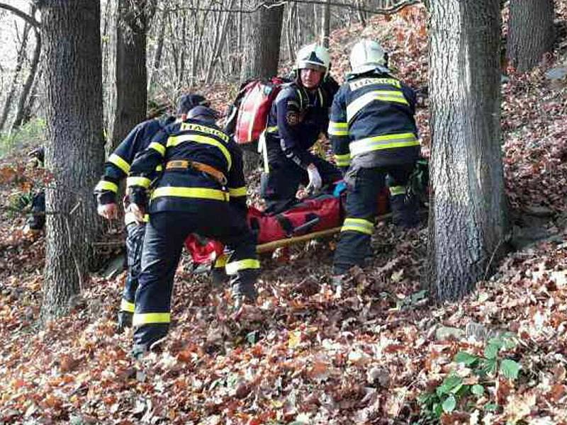 Hasiči zachraňovali paraglidistku ze stromu nedaleko Podhoří u Lipníku nad Bečvou