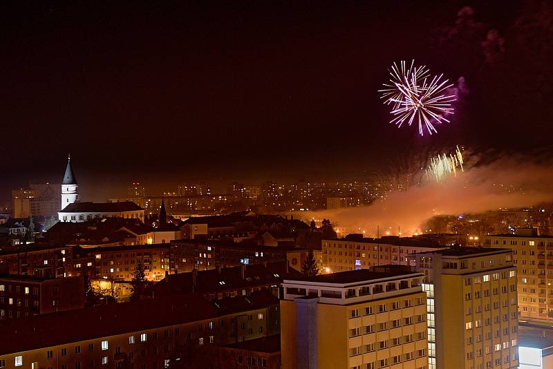 Novoroční ohňostroj v Přerově - 1. 1. 2020