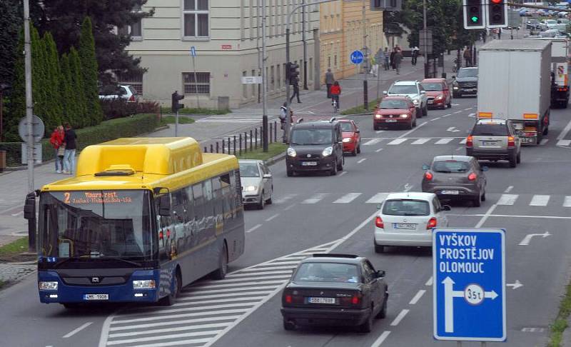 Dopravní zácpy v Přerově - Komenského ulice
