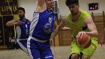 Basketbalisté Lipníku nad Bečvou (ve žlutém) proti BK Hladnov.