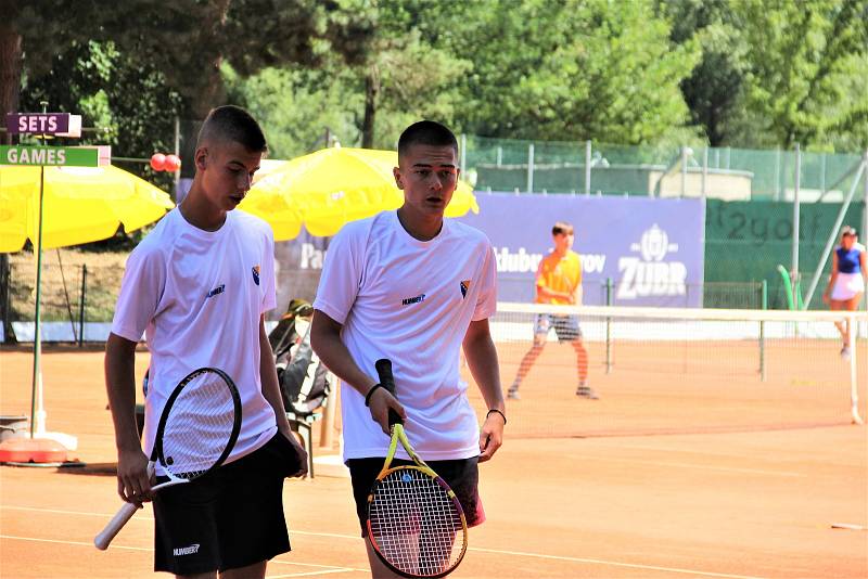 Tenisové mistrovství Evropy juniorů do 16 let v Přerově. Jovan Masanovic a Amar Silajdzic (Bosna a Hercegovina)