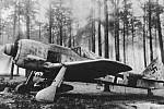 Osobní stroj Focke-Wulf FW 190 A-8 Lt.Klause Bretschneidera, jenž velel německým stíhačům v akci proti americkým bombardérům nad střední Moravou dne 17. 12. 1944 