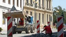 Opravy v Kratochvílově ulici v Přerově 