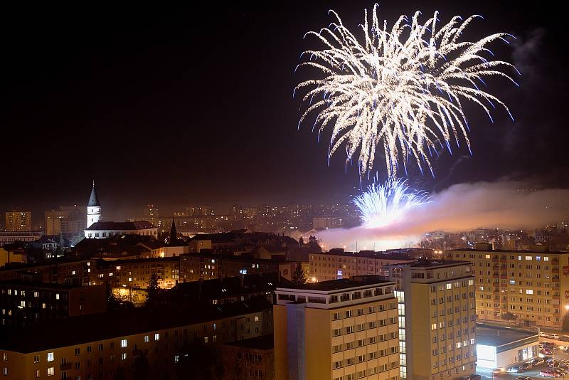 Novoroční ohňostroj v Přerově - 1. 1. 2020