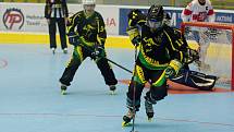 Inline hokejisté České republiky proti Austrálii na MS v inline hokeji kategorie Masters v Přerově.