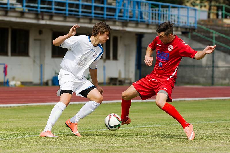 Fotbalisté 1. FC Viktorie Přerov v přípravném zápase s FK Bystřice pod Hostýnem.