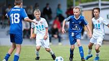 Žákovský memoriál v Želatovicích. SK Sigma Olomouc (v modrém) - FC Baník Ostrava