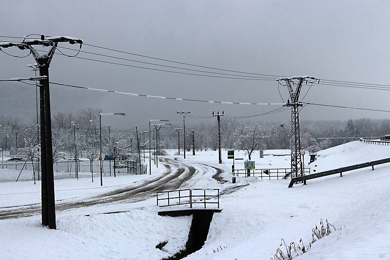 Sněhová nadílka v Hranicích - 4. 2. 2019