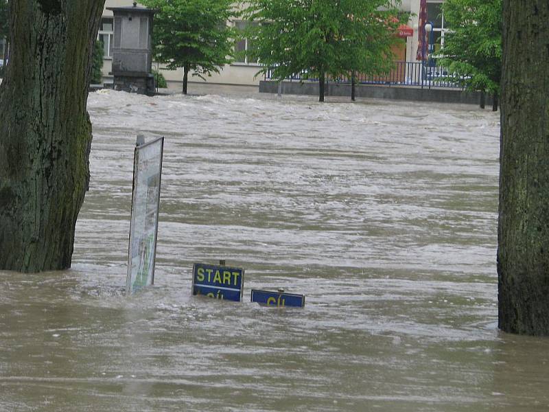 Povodně: pondělí 17. května lázně Teplice nad Bečvou po 18. hodině