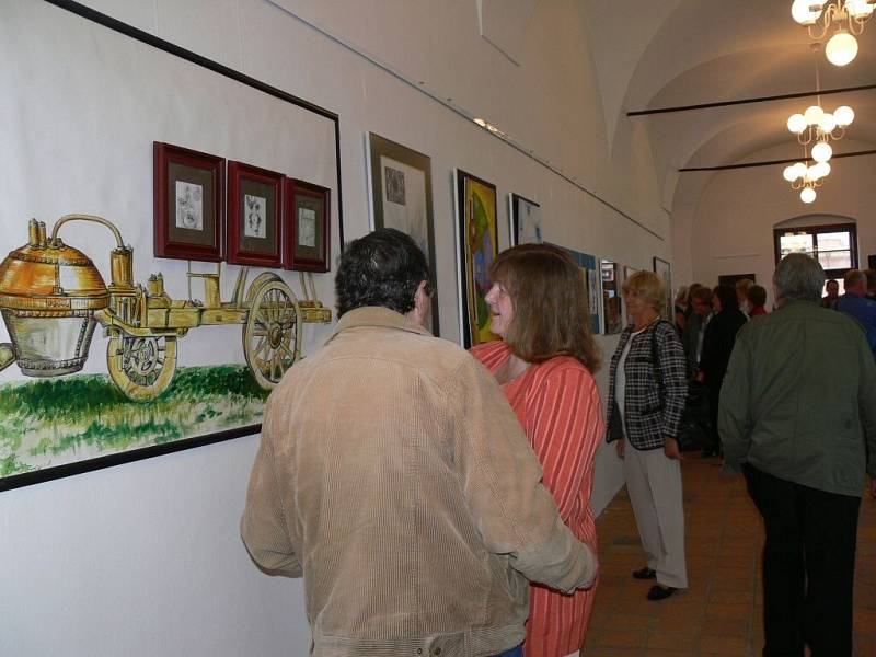 Vernisáž výstavy Libora Beneše na hranickém zámku 