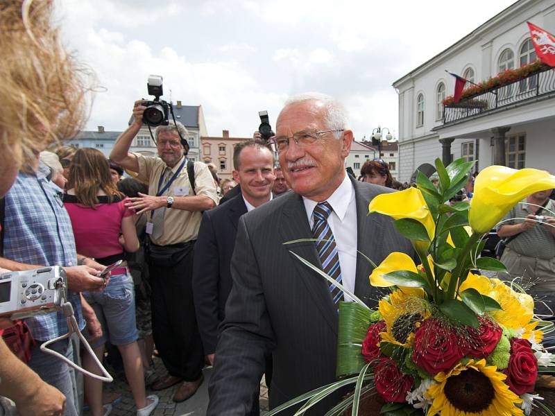 Setkání prezidenta s občany Lipníku nad Bečvou.