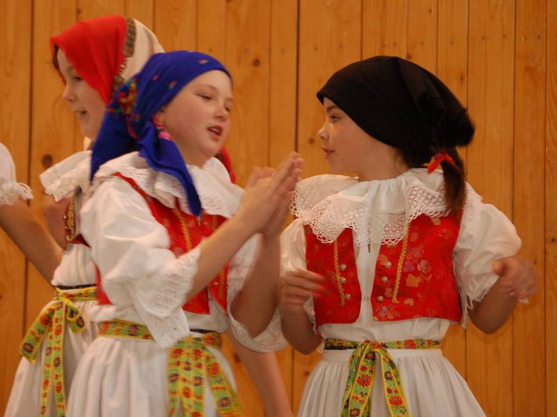 Soutěžní přehlídka dětských hanáckých souborů s názvem Tovačovské fěrtóšek zaplnil sportovní halu v Tovačově.