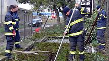 Svou ruku k dílu přiložili v pátrací akci také profesionální hasiči z Hranic. Vzali na starost například prohledávání jímek v tamním zemědělském družstvu.