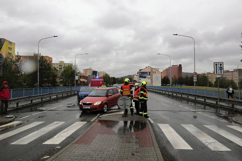 Dopravní nehoda v Hranicích na třídě 1. máje v úterý 13. října.