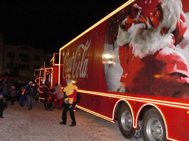 Vánoční kamion Coca-Cola na hranickém náměstí